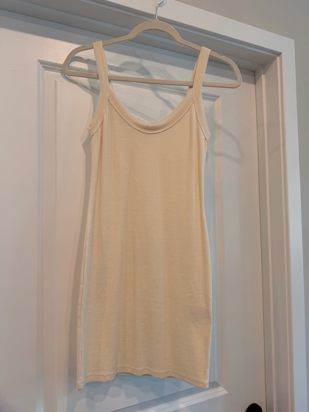 Cotton On Cream Ribbed Tank Dress